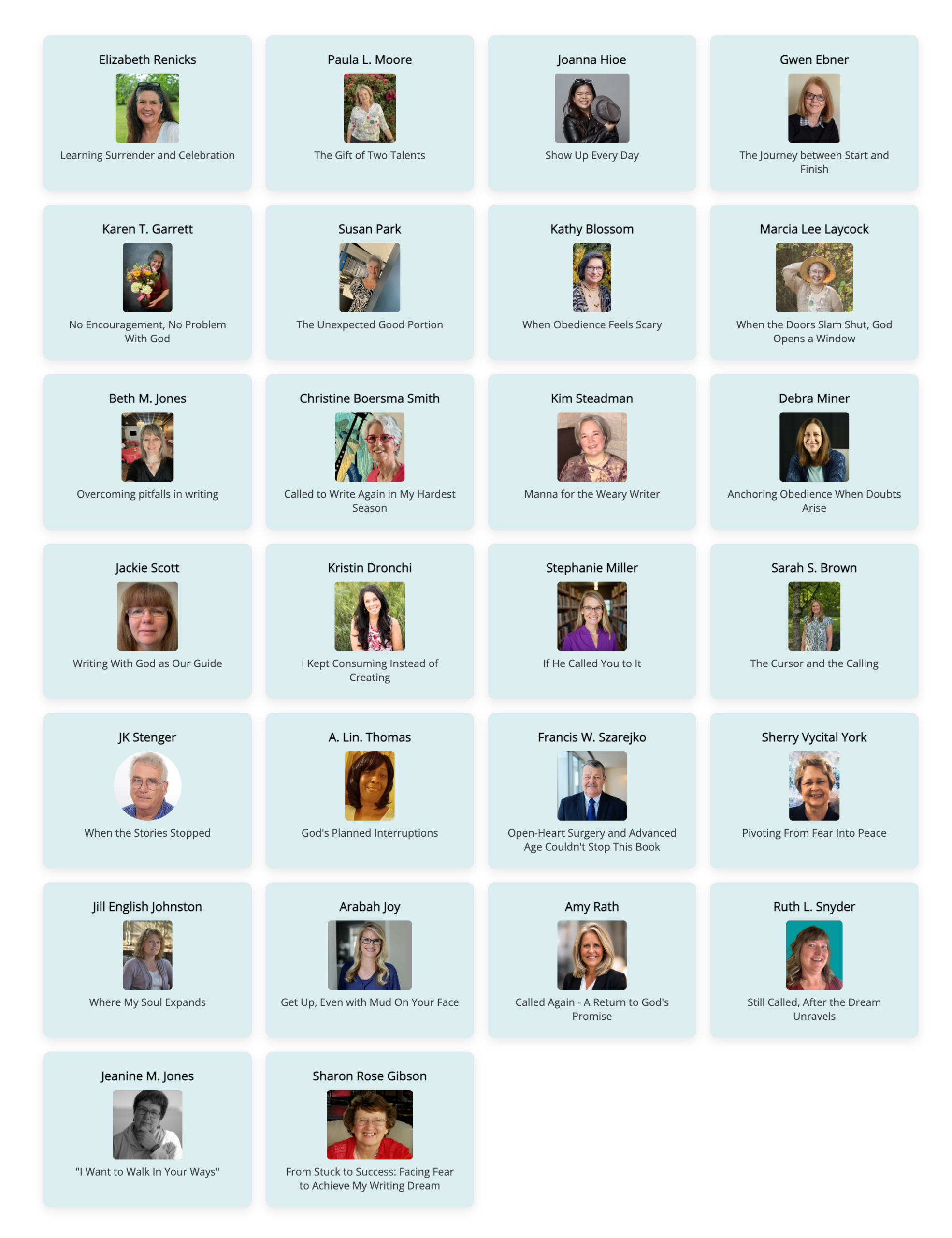 Still Called to Write contributors